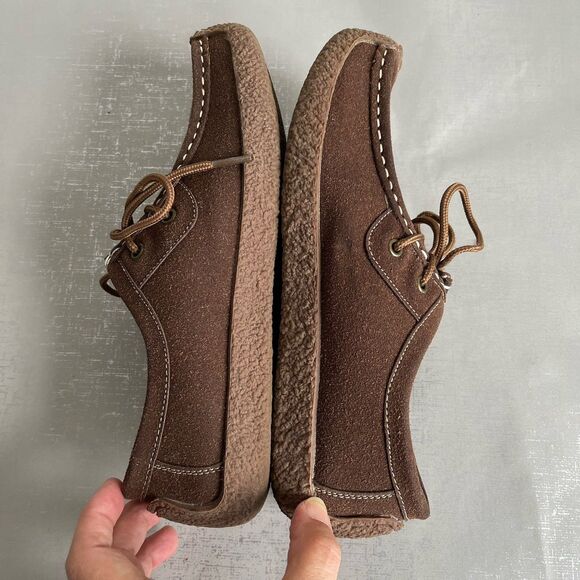 Womens Brown Suede Lace-Up Moccasin Comfort Shoes Loafers 40 / US 8.5 - Picture 10 of 13